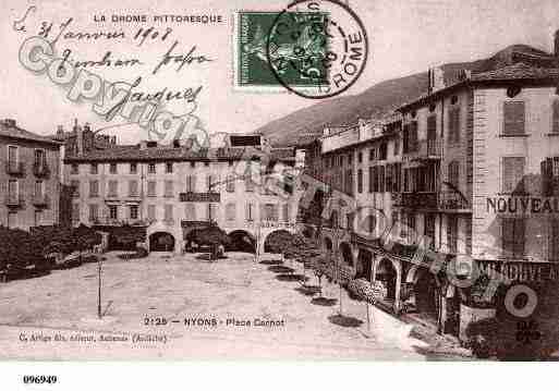 Ville de NYONS, carte postale ancienne