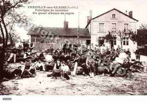 Ville de PREUILLYSURCLAISE, carte postale ancienne