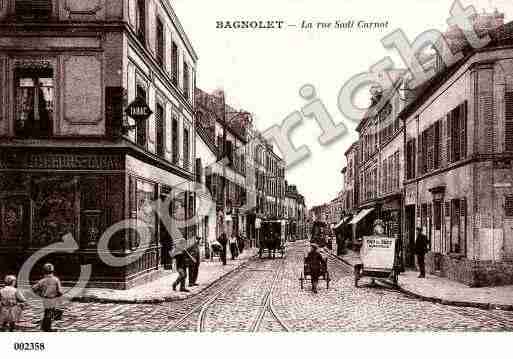 Ville de BAGNOLET, carte postale ancienne