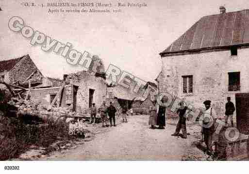 Ville de BASLIEUXLESFISMES, carte postale ancienne