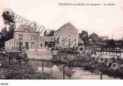 Ville de FONTENAISURORNE, carte postale ancienne