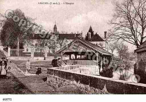 Ville de LIGUEIL, carte postale ancienne