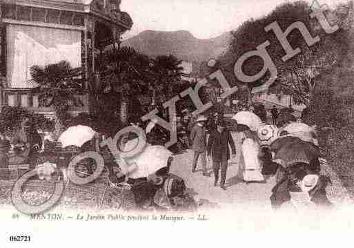 Ville de MENTON, carte postale ancienne