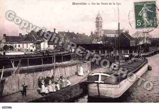 Ville de MERVILLE, carte postale ancienne