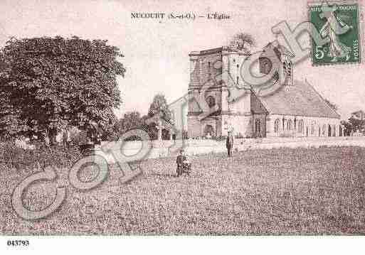 Ville de NUCOURT, carte postale ancienne