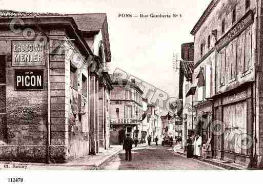 Ville de PONS, carte postale ancienne