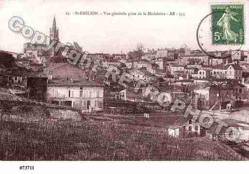 Ville de SAINTEMILION, carte postale ancienne