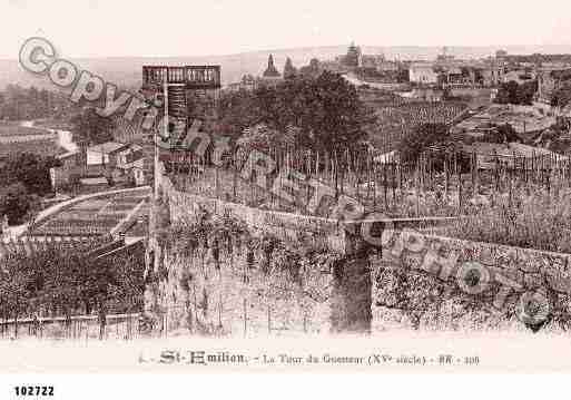 Ville de SAINTEMILION, carte postale ancienne