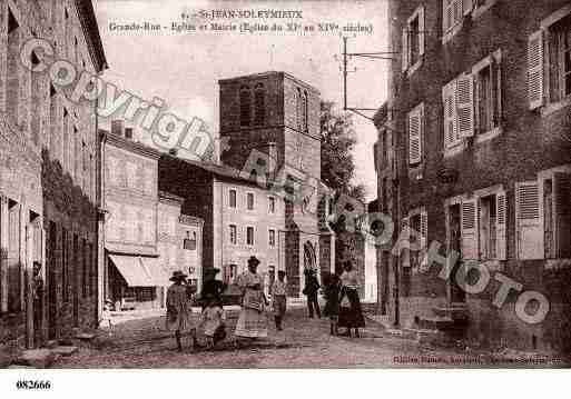 Ville de SAINTJEANSOLEYMIEUX, carte postale ancienne