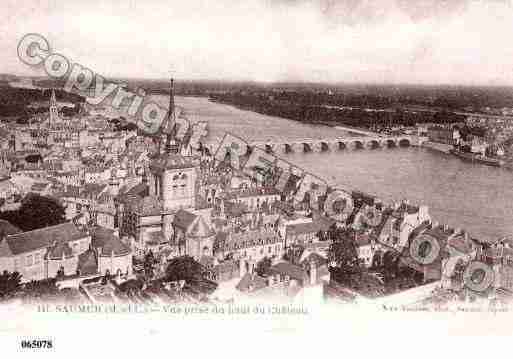 Ville de SAUMUR, carte postale ancienne