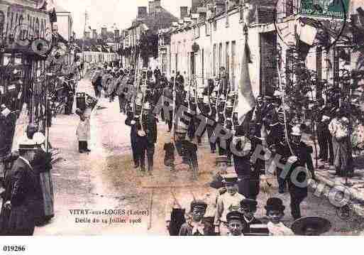 Ville de VITRYAUXLOGES, carte postale ancienne