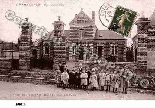 Ville de WARSY, carte postale ancienne