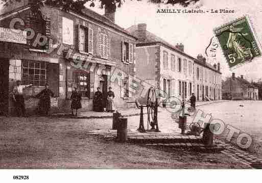 Ville de AMILLY, carte postale ancienne