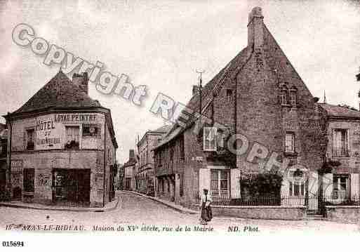 Ville de AZAYLERIDEAU, carte postale ancienne