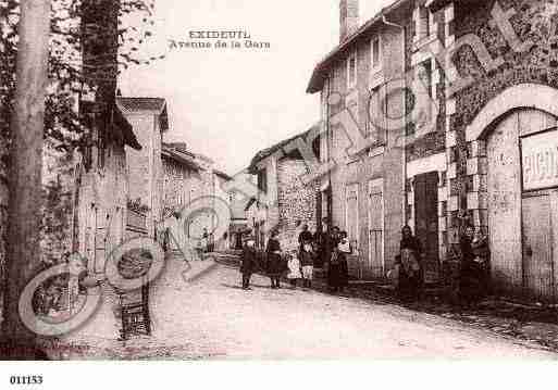 Ville de EXIDEUIL, carte postale ancienne