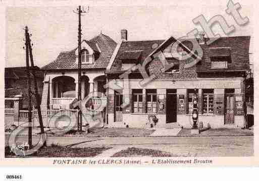 Ville de FONTAINELESCLERCS, carte postale ancienne