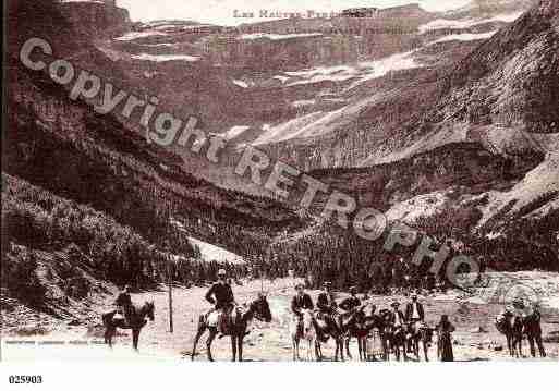 Ville de GAVARNIE, carte postale ancienne