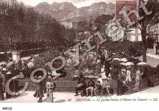 Ville de MENTON, carte postale ancienne