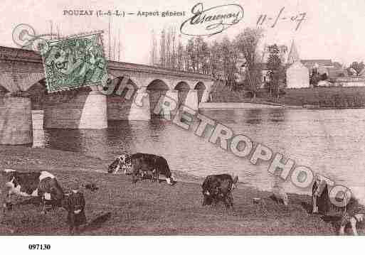 Ville de POUZAY, carte postale ancienne