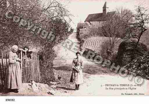 Ville de PRUNAYLETEMPLE, carte postale ancienne