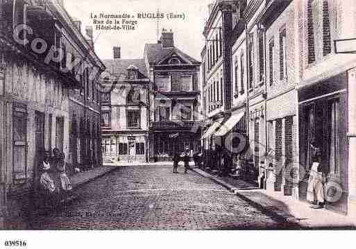 Ville de RUGLES, carte postale ancienne