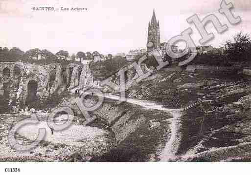 Ville de SAINTES, carte postale ancienne