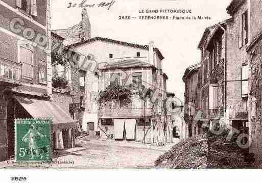 Ville de VEZENOBRES, carte postale ancienne