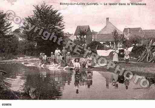 Ville de BONNYSURLOIRE, carte postale ancienne