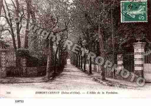 Ville de ERMONT, carte postale ancienne