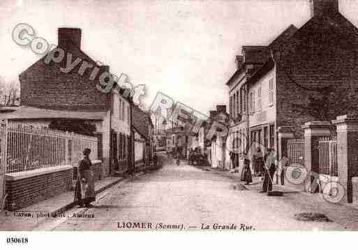 Ville de LIOMER, carte postale ancienne