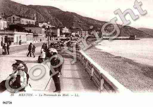 Ville de MENTON, carte postale ancienne