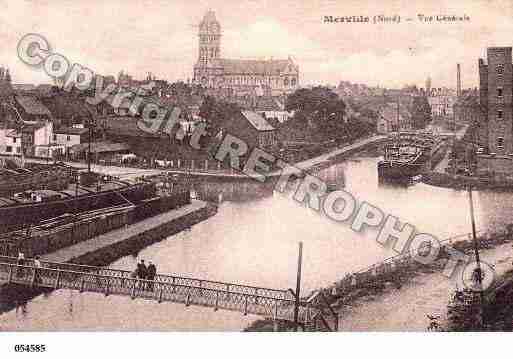 Ville de MERVILLE, carte postale ancienne