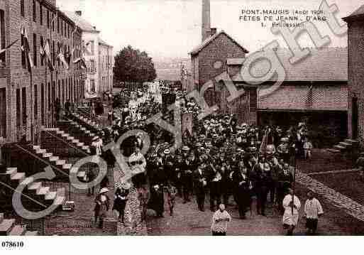 Ville de NOYERSPONTMAUGIS, carte postale ancienne