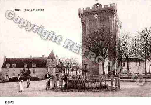 Ville de PONS, carte postale ancienne