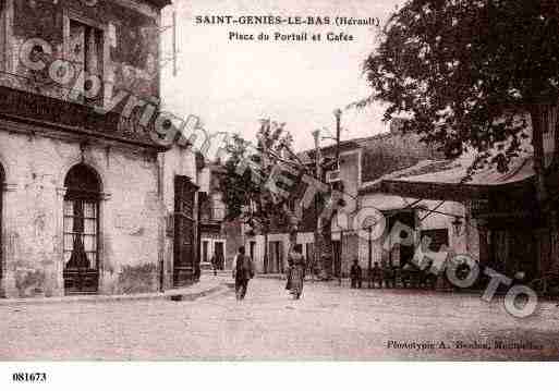 Ville de SAINTGENIESLEBAS, carte postale ancienne