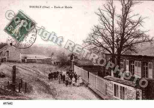 Ville de TOURLY, carte postale ancienne