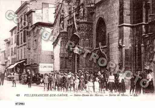 Ville de VILLEFRANCHESURSAONE, carte postale ancienne