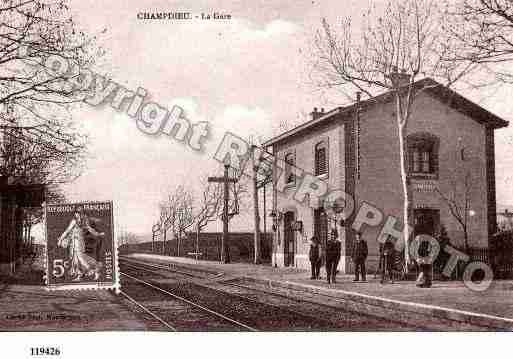 Ville de CHAMPDIEU, carte postale ancienne