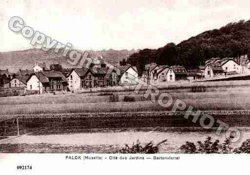 Ville de FALCK, carte postale ancienne