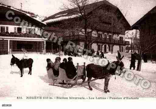 Ville de MEGEVE, carte postale ancienne