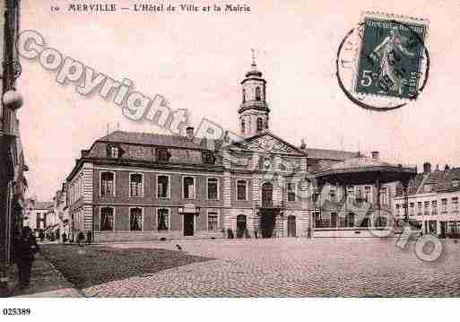 Ville de MERVILLE, carte postale ancienne