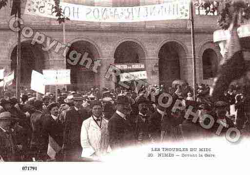 Ville de NIMES, carte postale ancienne