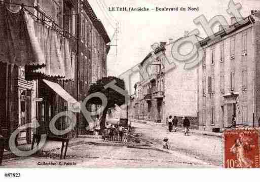 Ville de TEIL(LE), carte postale ancienne