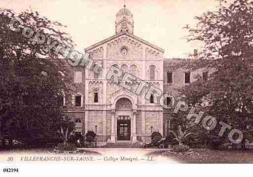 Ville de VILLEFRANCHESURSAONE, carte postale ancienne