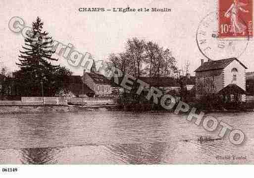 Ville de CHAMPSSURYONNE, carte postale ancienne