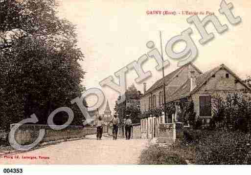 Ville de GASNY, carte postale ancienne