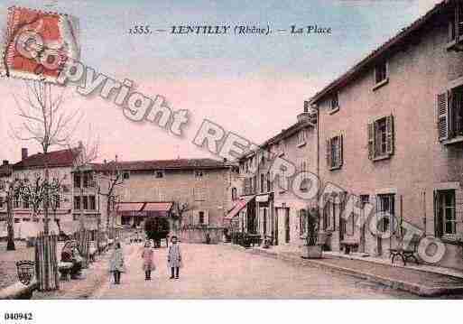 Ville de LENTILLY, carte postale ancienne