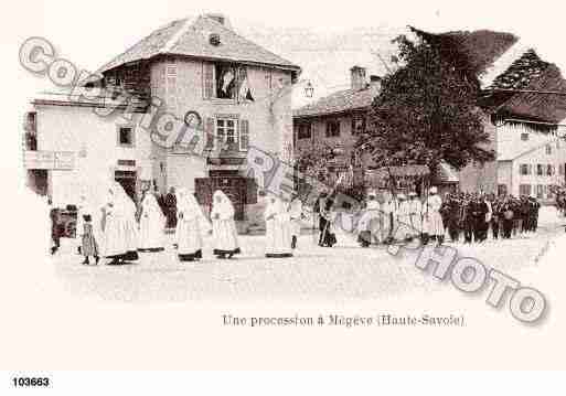 Ville de MEGEVE, carte postale ancienne