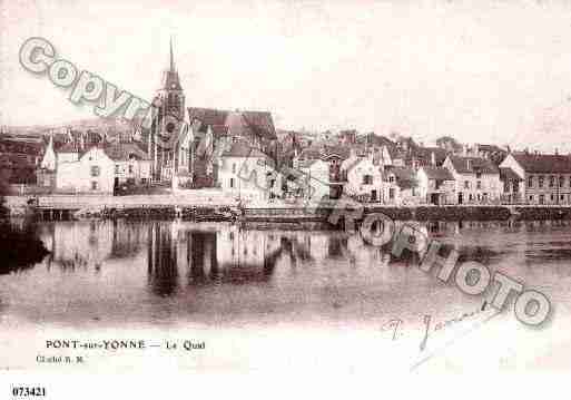 Ville de PONTSURYONNE, carte postale ancienne