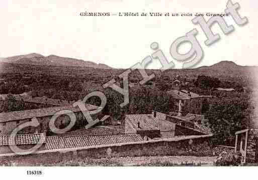 Ville de GEMENOS, carte postale ancienne